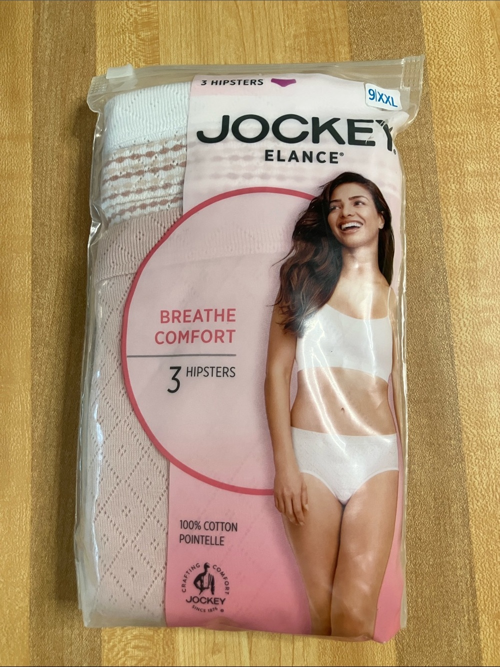 Jockey Elance Women’s 3-Pack Hipsters – 100 % Cotton
